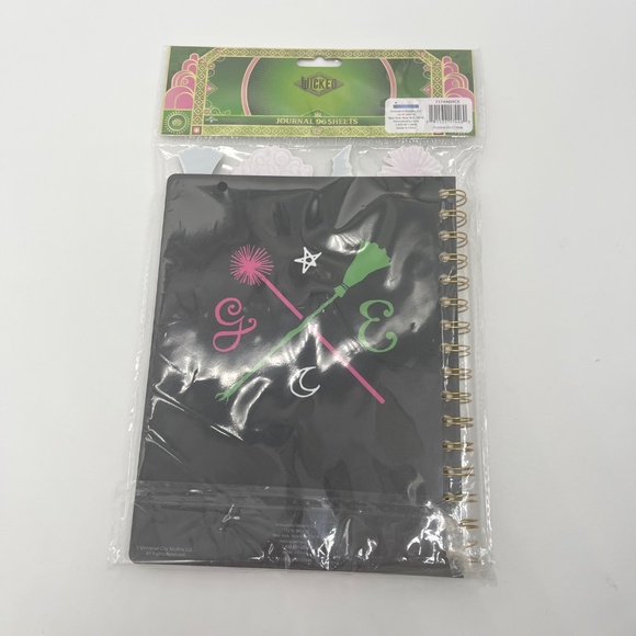 Universal Studios Wicked Spiral Notebook Journal w/ 4 Tab Dividers – New - Picture 4 of 5